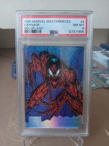 1995 Marvel Masterpieces - Holoflash - Carnage - PSA 8 *Free Shipping* - Picture 1 of 2