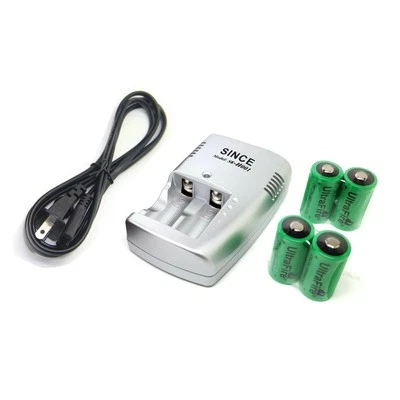 1000mAh 3.0V Lithium Rechargeable Battery / Charger For CR123A 17335 17345 NEW - Image 1 of 4