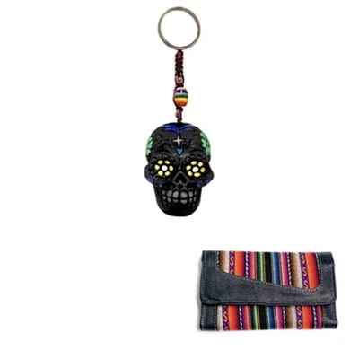 Cartera/Cartera/Llavero/Juego/Kit/Regalo/Monedero Tribal Cuero Triple Foto 1 de 4