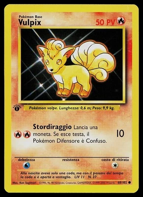 Pokemon Card - Vulpix 1st Edition Italian Base Set 68/102 Common - Image 1 of 2