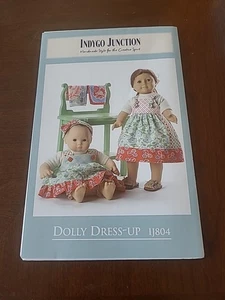 Indygo Junction Dolly Dress Up Sewing Pattern IJ804 Baby Dress Panties Headband - Picture 1 of 3