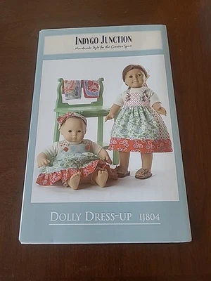Indygo Junction Dolly Dress Up Sewing Pattern IJ804 Baby Dress Panties Headband - Image 1 of 3