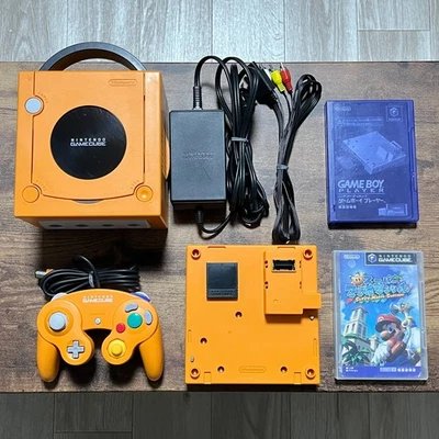 Console Nintendo GameCube Orange Gameboy Player Region Japonaise Testée Fonct... - Photo 1/4