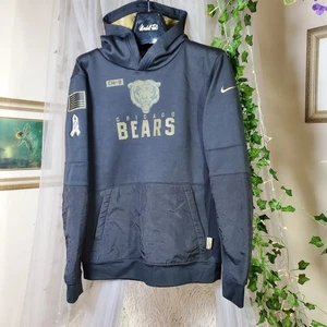 Chicago Bears Hoodie Youth XL Womens S Black Nike Military Salute To Service NFL - Picture 1 of 5