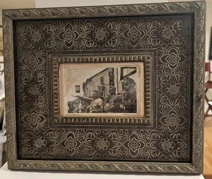 Vintage Historical WW II Adolf Hitler Framed Photograph - Frame 12.5" X 10.5" - Picture 1 of 2