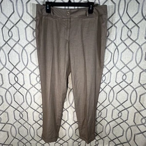 White House Black Market Damenhose 12R braun Nadelstreifen Gürtelschlaufen Manschette neu mit Etikett - Bild 1 von 9