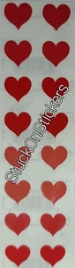 Pegatinas vintage de Sra. Grossman PEQUEÑOS CORAZONES ROJOS - Imagen 1 de 1