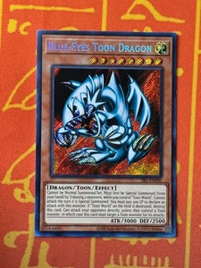 YUGIOH BLUE-EYES TOON DRAGON SECRET RARE NM SRL-EN000 25TH ANNIVERSARY REPRINT - Picture 1 of 2