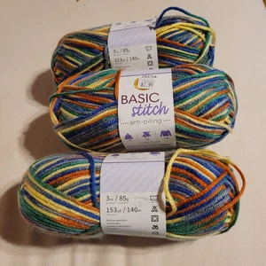 Lion Brand Basic Stitch Lot 3 Robinwood 207 waschen trocknen 153 Yards 3 Oz 100 % Acryl - Bild 1 von 5