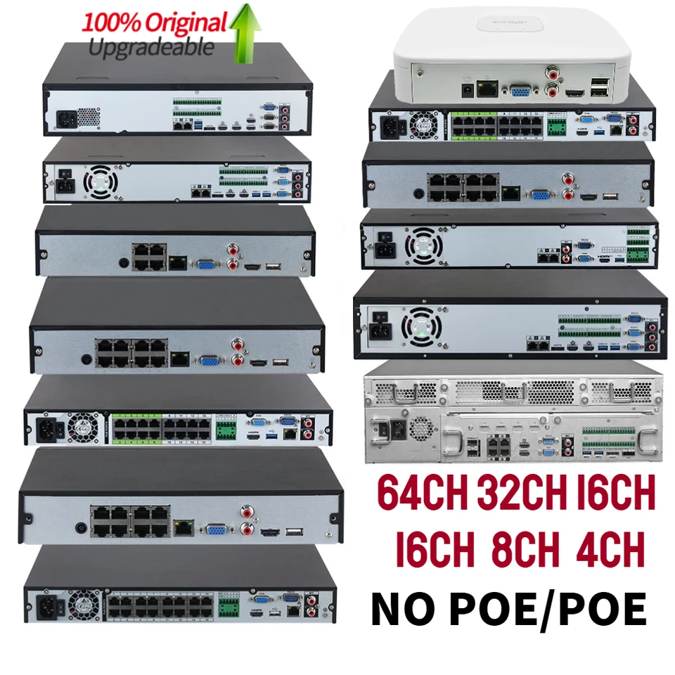 Lote de grabadoras de video en red marca original NVR 4CH 8CH 16CH 32CH 64CH 128CH POE Foto 1 de 1