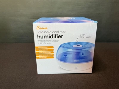 NEW Crane EE-5951 0.2 Gal. Ultrasonic Cool Mist Humidifier - Blue and White - Image 1 of 4
