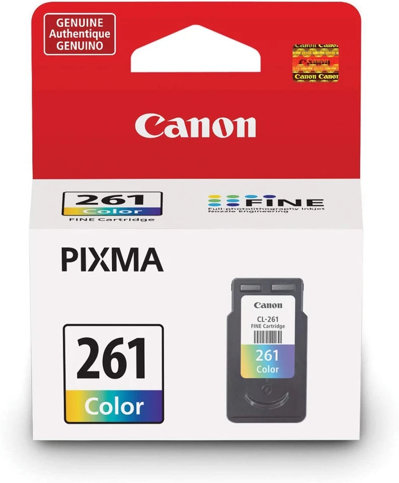 Cartucho de tinta colorida genuíno Canon CL-261 para PIXMA TR7020 TS5320 TS6420 - Imagem 1 de 1