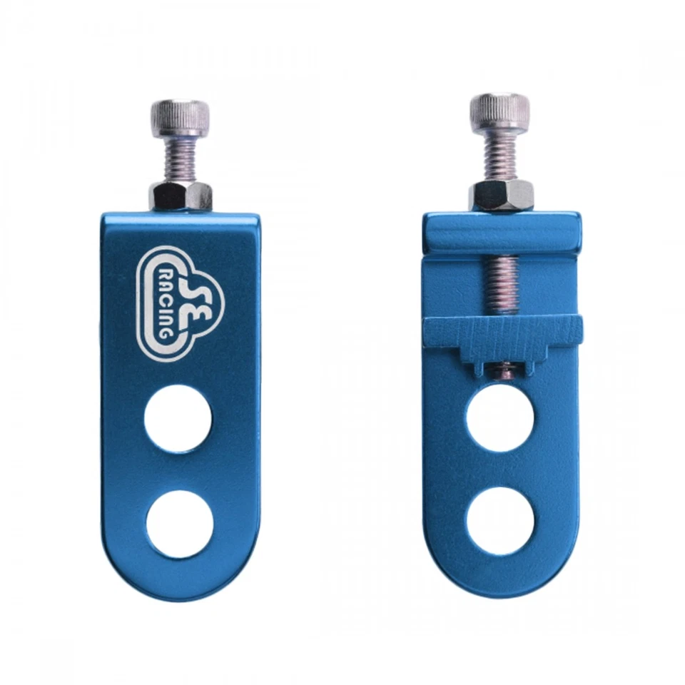 SE Racing Bikes 3/8" 10mm Axle Blue Bicycle Chain Tensioners One Pair