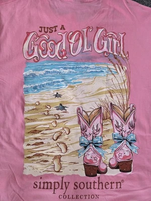 Manga curta Simply Southern GRANDE "JUST A GOOD OL". Novo design de fechamento com etiqueta - Imagem 1 de 3