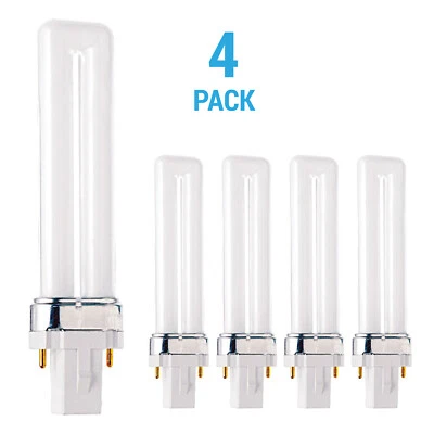 4 Pack Sylvania 21277 20327 CF7DS/827/ECO 7W Single 2-Pin G23 2700K Warm White - Image 1 of 4