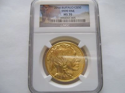 2014 American  Gold Buffalo , $50 , NGC , MS 70 , 1 oz. - Image 1 of 4