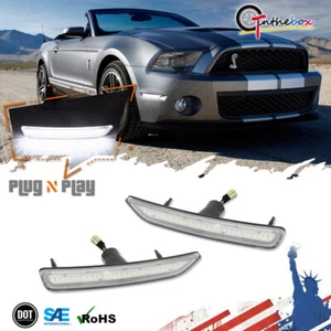 GTINTHEBOX Parachoques Delantero Transparente Blanco LED Luz Marcadora Lateral Para Ford Mustang 10-14 - Imagen 1 de 10