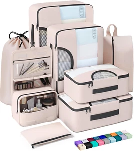 8 Set Packing Cubes for Travel, Gifts for Women Mom, Suitcase Organizer Bags for - Picture 1 of 12