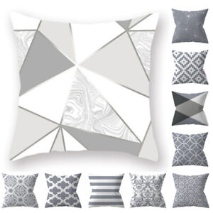 Cushion Cover Home Decor Pillow Case Gray Sofa Car Waist Geometric Pillow Cases