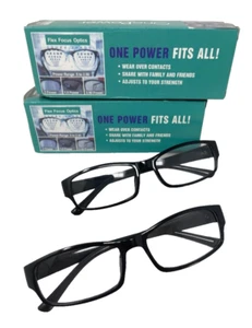 (2) Power Readers Reading Eyeglasses +5 to +2.50 Wear Over Contacts Vision a7 - Picture 1 of 9