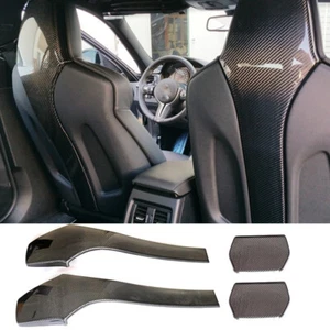 For BMW F80 M3 F82 M4 Dry Carbon Interior Seat Back Backseat Trim Covers 4PCS - Picture 1 of 14