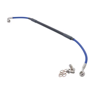 Tusk Steel Braided Rear Brake Line Blue For KTM HUSQVARNA GAS GAS - Foto 1 di 1