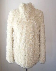 Abrigo de piel de oveja de cordero rizado marfil MAISON MARTIN MARGIELA 40 4 - Imagen 1 de 4