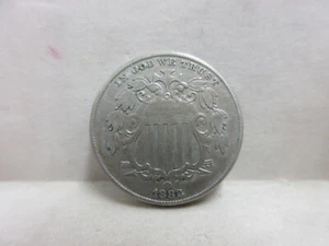 1882 United States Shield Nickel 5 Cents Vintage US Type Coin - Picture 1 of 8