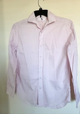 Lorenzo U omo Pink Trim Fit Shirt Mens 15 .5 32-33 Cotton Formal Dress - Image 1 of 3