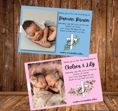 Bapstim/invitación de bautizo Foto 1 de 3