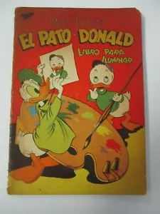 Walt Disney DIE DONALD-ENTE Buch für Beleuchtung, 1953 Donald Duck Malbuch - Bild 1 von 5