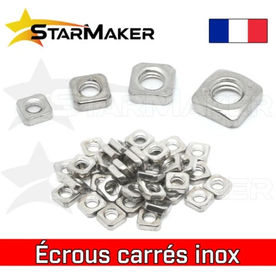 Écrous carrés fins inox A2 - M3 M4 M5 M6 - 5 à 20 pcs - Inserts impression 3D - Bild 1 von 4