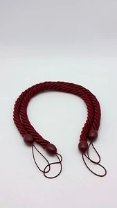 2 Medium Rope Curtain Tiebacks 22 1/2" Long 3/4" Dia Cable Fabric Tie Backs Ties - Picture 1 of 3