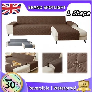 Sofa Seat Covers Slipcover Cushion Couch Seater L shape Reversible & Waterproof - Picture 1 of 16