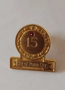 City of Ponca City 15 Years Award Lapel Tack Pin - Picture 1 of 5