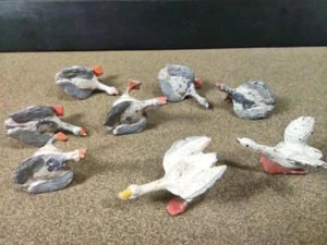 Britains Johillco Birds Goose Geese Flock Gander Angry Lot of 8 Fowl Farm Set - Picture 1 of 10