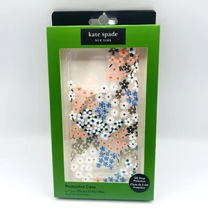 Coque de protection transparente Kate Spade New York iPhone 15 Pro Max fleurie rose blanc - Photo 1 sur 5