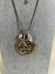 Brighton Sea Shore Nautilus Convertible Necklace Starfish Shell Pearl JL2643 NWT - Picture 1 of 12