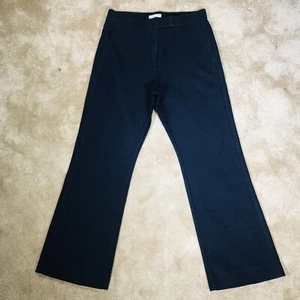 Sandro Womens Navy Blue Wide Leg Trousers Size UK 10 EU 38 Short Leg - Picture 1 of 12