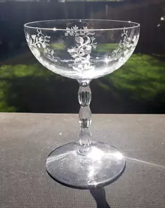 Clear Fostoria Rambler 5" Tall Sherbet / Champagne Etch 323 #6012 - Picture 1 of 4