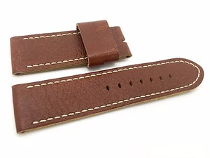Totalmente nuevo Panerai Correa de Banda de Cuero Marrón para Luminor Marina modelo 47mm - Imagen 1 de 3