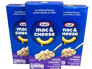 Cáscaras de pasta cheddar blanca Kraft macarrones y queso cena 7,3 oz (3 cajas) - Imagen 1 de 1