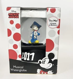 Disney MICKEY MOUSE Musical Schneekugel Wasserkugel Ball 2017 Abschluss NEU - Bild 1 von 5