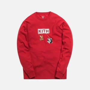 Kith x Tom & Jerry Longsleeve Friends Tee Rot Größe XS Monday Program - Bild 1 von 11