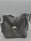 Mia K Collection Sophisticated& Stylish Gray Handbag Foldover Strap W/Gold Bling