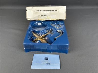 Corgi USA Collector Club 2007 Mustang P-51D Gold Plated Diecast S/N 0572 NIB - Image 1 of 4