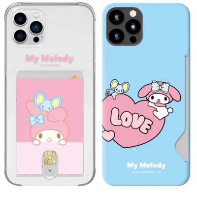 My Melody Card Case Collection for iPhone 14 13 12 11 XS 7/8 SE Pro Max Plus - Image 1 of 4