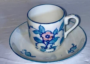 Vintage Crown Staffordshire England Fine Bone China Miniature Cup & Saucer - Picture 1 of 10