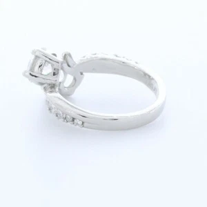 2.67CTW LAB DIAMONDS F/SI1 ROUND CUT PLATINUM PRONG BYPASS TWO STONE RING - Picture 1 of 3