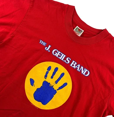 Camiseta De Colección 1999 J. Geils Band Greatest American Tour Algodón Roja • Grande Foto 1 de 4
